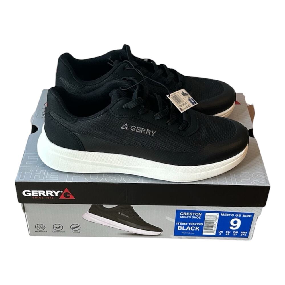 Gerry Men's Creston Shoe, Lightweight, Lace Up, Black, Size 9